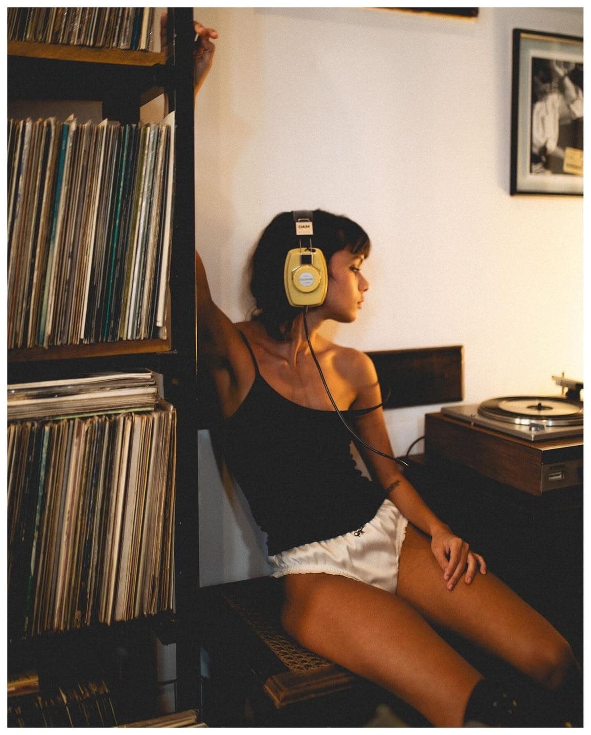 girl listening to music