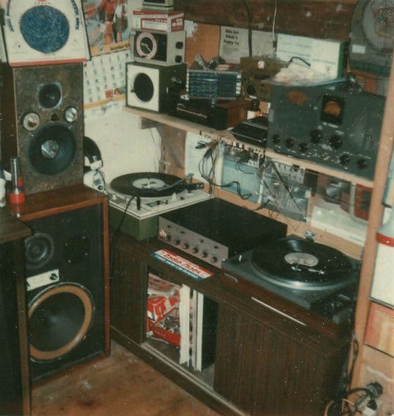 vintage sound system candid