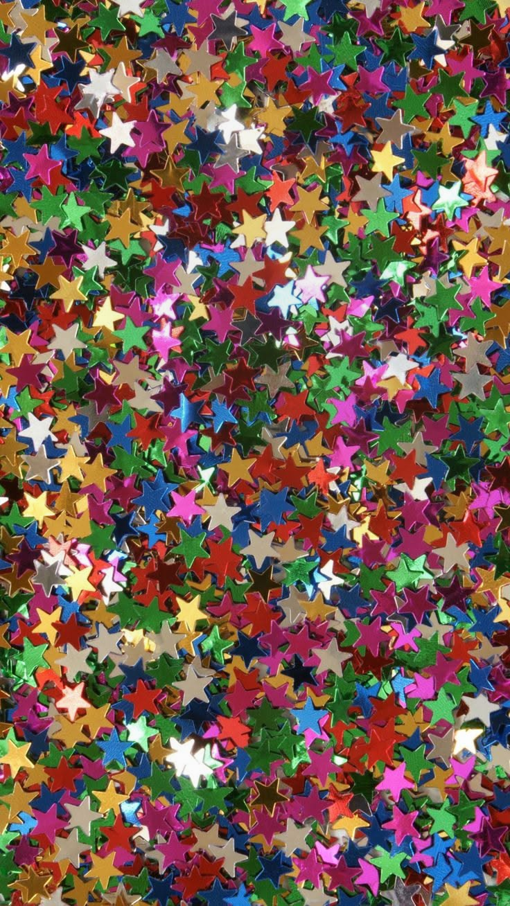 multicolor confetti star